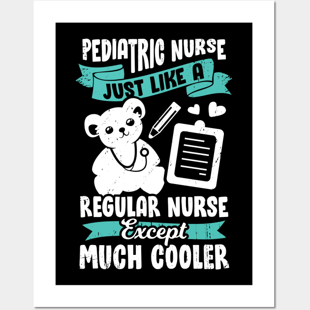 Nursing Job Profession Pediatric Nurse Gift Wall Art by Dolde08